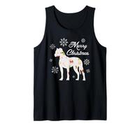 Boxer Dog Merry Christmas Silhouette Funny Christmas Dog Dad Mom Débardeur
