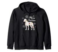 Boxer Dog Merry Christmas Silhouette Funny Christmas Dog Dad Mom Sweat à Capuche