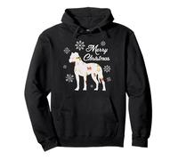 Boxer Dog Merry Christmas Silhouette Funny Christmas Dog Dad Mom Sweat à Capuche