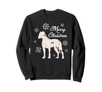 Boxer Dog Merry Christmas Silhouette Funny Christmas Dog Dad Mom Sweatshirt