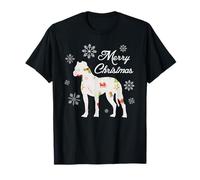 Boxer Dog Merry Christmas Silhouette Funny Christmas Dog Dad Mom T-Shirt