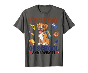 Boxer Dog rentre à l'école, Premier Jour d'école et Adore ça T-Shirt