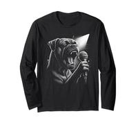 Boxer Dog Singing Chanteur Amoureux des chiens Manche Longue