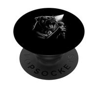 Boxer Dog Singing Chanteur Amoureux des chiens PopSockets PopGrip Adhésif