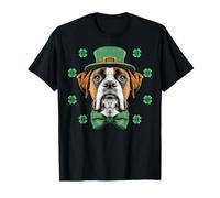Boxer Dog St Patrick Jour Pattys Jour Irlandais Leprechaun Luck T-Shirt