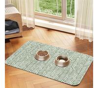 Boxer Dogs Automne,Tapis d'alimentation imperméable pour Animaux de Compagnie, Sets de Table pour Chats et Chiens pour la Nourriture et l'eau, Tapis de Nourriture en Cuir PU,40x60cm