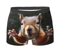 Boxer doux et respirant pour homme - Écureuil extensible, Noir , L