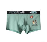 Boxer élégant et doux pour homme - Sous-vêtements imprimés respirants pour un confort quotidien - Taille XL - Vert