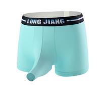 Boxer éléphant pour homme - Sous-vêtements sexy - Sous-vêtements sexy - String - String amusant - Short rétro - Pantalon de sport doux, O vert clair, M