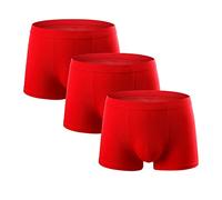 Boxer en Coton De Couleur Unie pour Homme sous-VêTements Taille Moyenne Plus avec Pochette Boxer à éVacuation D'Humidité