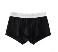 Boxer en coton pour homme avec taille mi-haute et tissu respirant près du corps avec poche élastique en U pour un style de vie actif (2XL, blanc noir)
