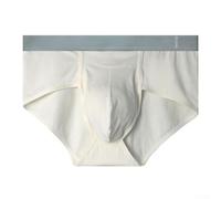Boxer en coton respirant pour homme avec pochette fine pour un port confortable (taille L, blanc)