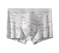 Boxer en coton respirant pour homme avec pochette, matériau doux et extensible pour un confort quotidien (taille L, gris)