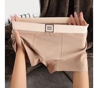 Boxer en coton respirant pour homme avec support de poche, couleur unie, style classique, confortable pour un usage quotidien (XXXL marron)