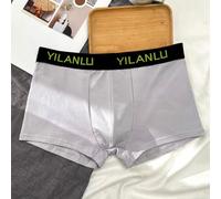 Boxer en coton respirant pour homme avec support de poche, coupe douce, convient pour les activités quotidiennes (M, gris)