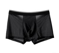 Boxer en fibre pour homme pour un confort respirant et un séchage rapide (L Noir)