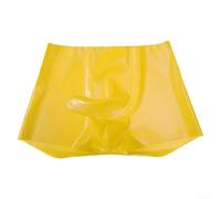 Boxer en latex pour homme - Culotte de sécurité en caoutchouc - Sans couture - Taille basse - Confortable et respirant - Taille 3XL - Jaune
