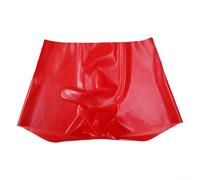 Boxer en latex sans couture pour homme avec motif de tronc d'éléphant - Culotte de sécurité en caoutchouc - Taille basse - Respirant - Taille L - Rouge