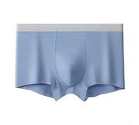 Boxer en modal doux pour homme - Respirant - Poche - Confortable - Pour un style de vie actif - Taille L - Bleu