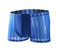 Boxer en soie glacée pour homme, boxer de luxe en soie glacée pour homme - Boxer respirant sans couture avec taille élastique - Short extensible classique - Sous-vêtements confortables pour le