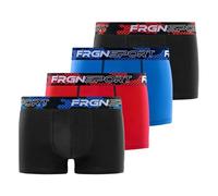 Boxer Enfant Coton, Caleçon Garçon Ultra-Doux, Confortable & Stretch (Lot de 4), Rouge Taille 12 ans/14 Ans