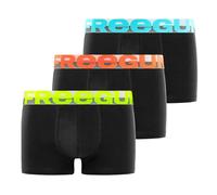 Boxer Enfant Coton, Calecon Garçon, Uni, Maille Aérée et Anti-Irritation (Lot de 3), Noir, Taille 12/14 Ans