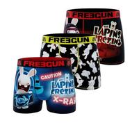 Boxer Enfant Lapins Cretins, Caleçon Garçon, Ultra-Doux, Stretch et Confortable (Lot de 3), Bleu Taille 8 ans/10 Ans