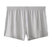 Boxer fin en coton rayé pour homme avec poche pour la respirabilité et le soutien (XL Noir)