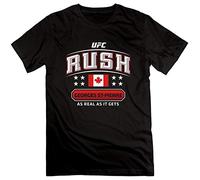 Boxer Georges St Pierre Proud Fighter T-Shirt Black Graphic Unisex Tee Shirt L