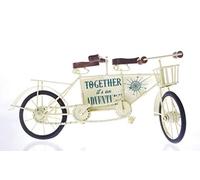 Boxer Gifts Figurine de vélo Tandem Vintage en métal Inscription Together It's an Adventure