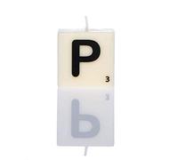 Boxer Gifts Lettre P Bougie, Blanc, Taille Unique