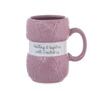 Boxer Gifts Mug Holding It Together with Crotcheting - Pelote de laine réaliste | Accessoires de crochet fantaisie | Cadeaux amusants pour femmes et amateurs de crochet pour un anniversaire et Noël