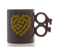 Boxer Gifts Mug sur le thème de la chaîne en forme de cœur | Poignée unique en forme de vélo | Cadeau amusant pour Noël, anniversaire, fête des pères, Père Noël secret pour les cyclistes, céramique, un