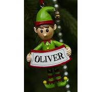 Boxer Gifts Oliver Elfe Décoration de Sapin de Noël | Boule de Noël Cadeau | Une pour Toute la Famille, céramique, Multicolore, 8 x 4,5 x 2 cm