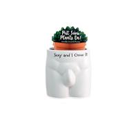 Boxer Gifts Sexy and I Grow It Pot de Fleurs Fantaisie en Forme de Corps | Cadeau Amusant et Grossier pour décoration d'intérieur, céramique, Blanc, Taille Unique