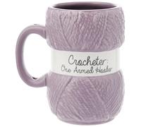 Boxer Gifts Tasse cadeau amusante au crochet - Un Hooker armé - Pelote de laine - Accessoires de crochet fantaisie pour crochets, violet