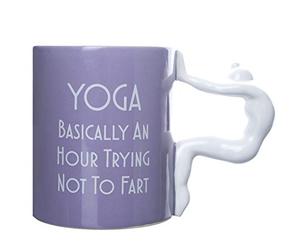 Boxer Gifts Tasse de yoga avec inscription « Basically an Hour Trying Not to Fart » en céramique