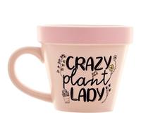 Boxer Gifts Tasse en pot de fleurs « Crazy Plant Lady » | Cadeau de jardinage amusant pour femme - Cadeau de jardin pour les amateurs de plantes | Cadeau de jardin pour maman à Noël et anniversaire,