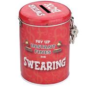 Boxer Gifts Tirelire Humoristique Pay Up Instant Fines étain, Lançant des jurons
