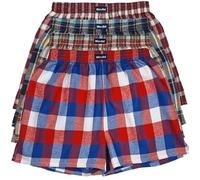 Boxer Homme 4 tissé Court, modèle: 4 pièces avec Intervention 05 Flanel, Taille: 4XL-10