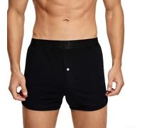 Boxer Homme 95% Coton Stretch Confort (Noir L)