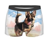 Boxer Homme Amoureux des Chiens De Berger Allemand Caleçon avec Ceinture Élastique Doux Boxers pour Quotidien Hommes Trunk,L