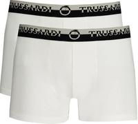Boxer homme Blanc Lot de 2 - Elastique avec logo imprimé, taille : M Couleur : Bianco