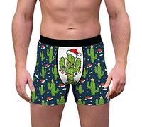 Boxer Homme Calecon Noël, Hommes drôles Impression 3D Boxeurs Noël Slips Moche noël Motif Vacances Nouveauté Shorts Caleçons sous-vêtements Drole bâillon Cadeau, Caleçon de nouveauté Personnalisé