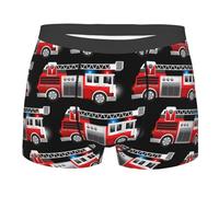 Boxer Homme Camion De Pompiers Et De Secours sous-Vêtements Confortables Boxer Shorts Respirants Boxers Shorty pour Gym Sport Running S