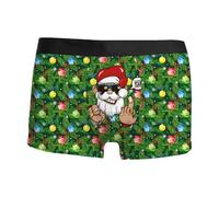 Boxer Homme Collection de Noël Drôles - Impression 3D Boxeurs Élastique Sexy Underwear - Slips Sport - Sac Cadeau Idée Cadeaux Pas Cher