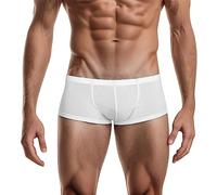 Boxer Homme Coton CaleçOn Court Homme Boxer Mens Pas Cher Jeans Imprimé sous-VêTements Anti-Frottement Taille éLastiquerespirant RéTro Trunks Shorts Sport DéContracté Bureau