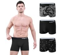 Boxer Homme Coton Lot de 3, Calecon Homme Élastique avec Impression,Boxers Respirant et Confortable pour Hommes(Mélange B,M)