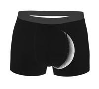 Boxer Homme Croissant De Lune Boxer Shorts Confort sous-Vêtements Doux Boxers Shorty pour Running Gym Sport S