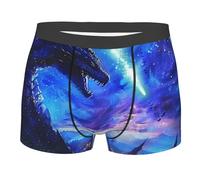 Boxer Homme Dragon Night Castle Magic Deep Blue Caleçon Boxeur Confortables sous-Vêtements Confort Boxers Shorty pour Adaptés À Toutes Occasions Sport Gym L
